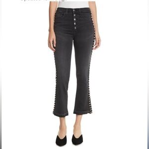 ❤️Veronica Beard - Carolyn 10 inch Baby Boot - Tux stud - Smoke Fray - 28